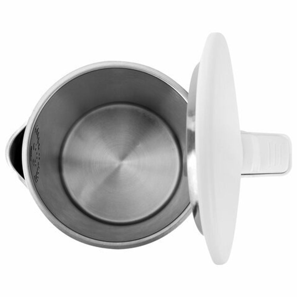 Чайник электрический с двойными стенками SONNEN KT-8719W, 1,5 л, 2200 Вт, белый, 454691