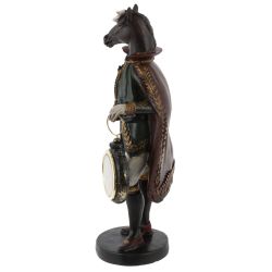 GAEM Фигурка декоративная "Лошадь" с часами D4см, (LR44x1), L12 W7,5 H24,5 см