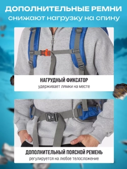 Рюкзак туристический походный 70л для путешествий