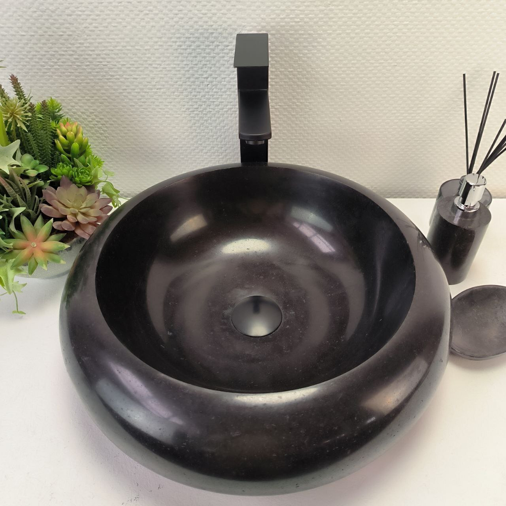 Раковина из андезита Donut Black  DA-62922 45*45*15 05