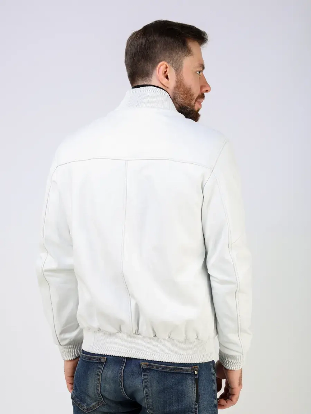 Кожаная куртка демисезонная Турция бомбер