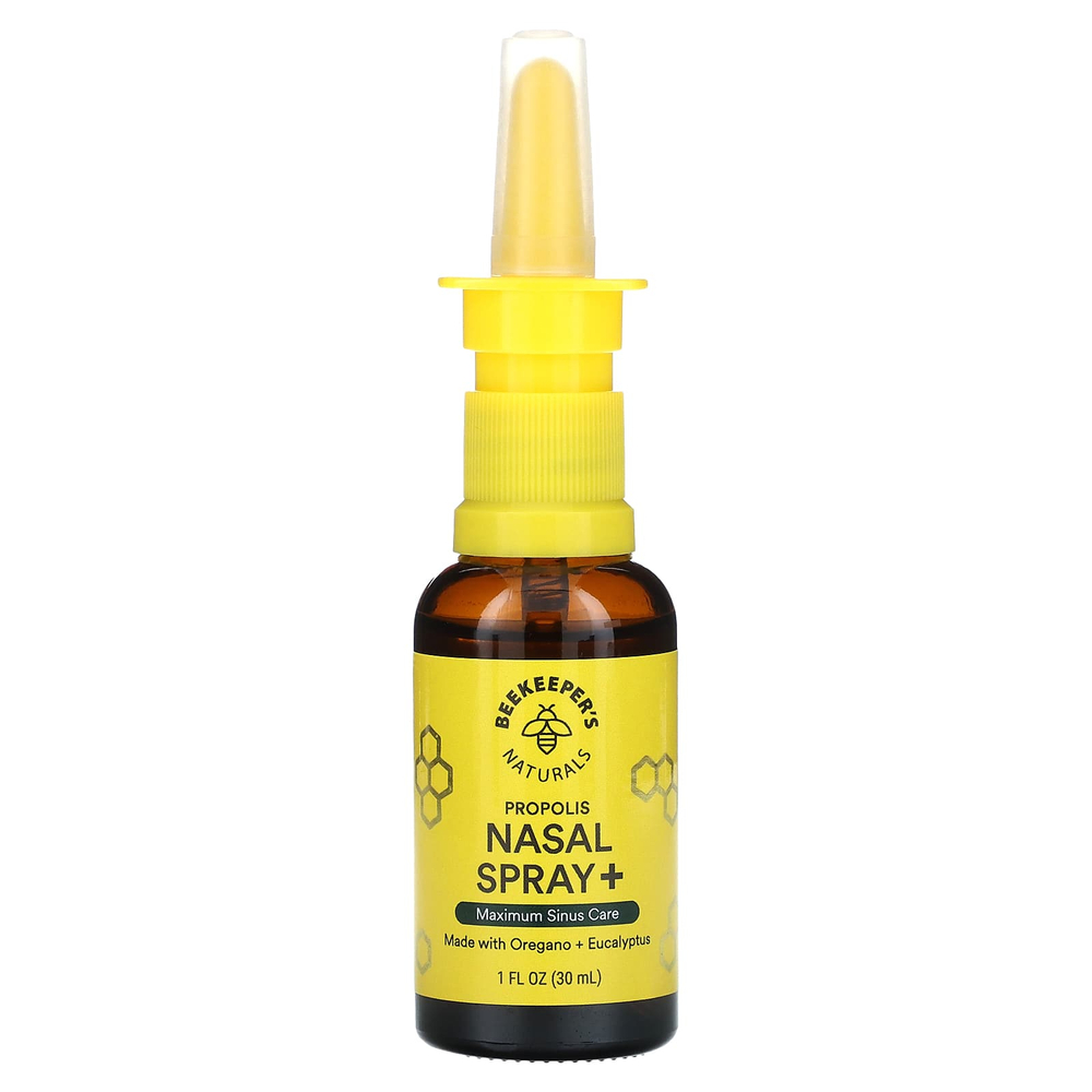Beekeeper's Naturals, Прополисный спрей для носа +, максимальная защита носовых пазух, 30 мл (1 жидк. унц.)