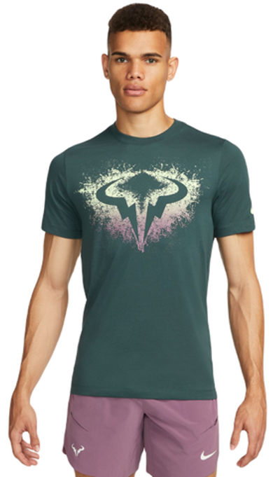 Мужская теннисная футболка Nike Dri-Fit Rafa Tennis T-Shirt - deep jungle