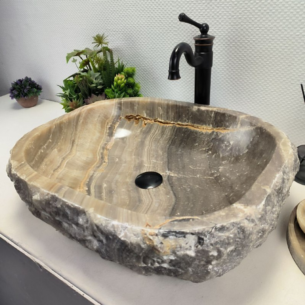 Раковина из оникса Erozy Grey EO-62238 58*47*15 0094