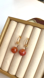 Серьги с сердоликом