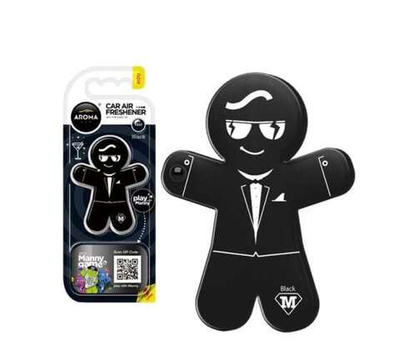 AROMA CAR Полимерный ароматизатор MANNY Black