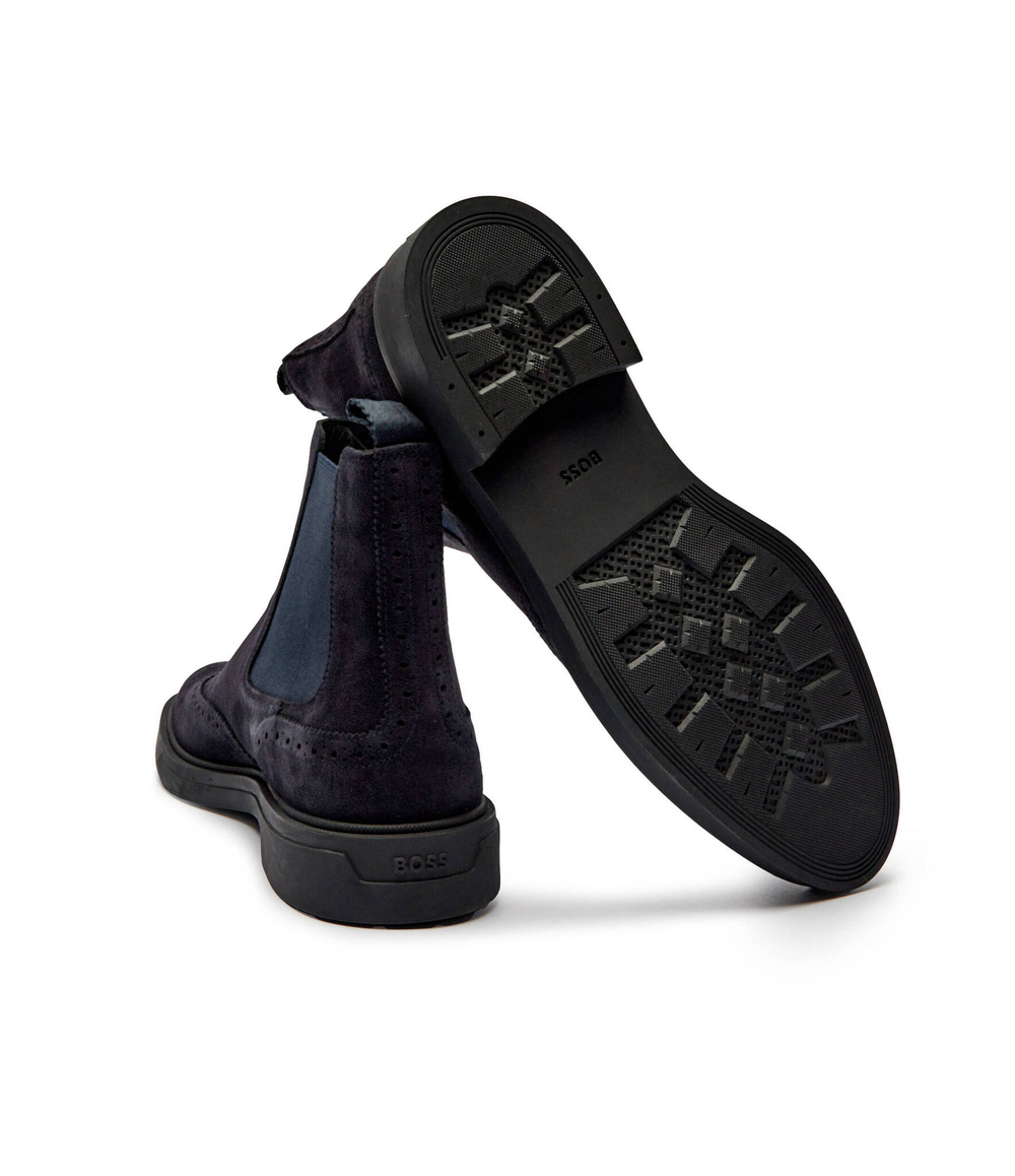 Кожаные челси calev_cheb BOSS BLACK - темно-синий(50523007)