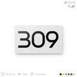 Номер на дверь 309, табличка на дверь для офиса, квартиры, кабинета, аудитории, склада, белая 120х70 мм, Айдентика Технолоджи
