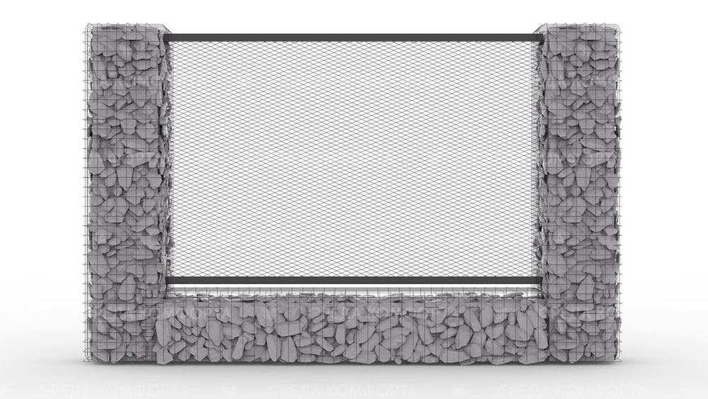 Забор из сетки рабицы 2500х2000 мм ZBR0177