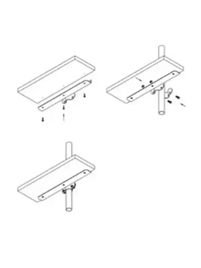Полкодержатель односторонний 300 мм для трубы 25 мм, Joker-63, хром, комплект 2 шт. (14135)