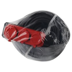 Удлинитель силовой ЭРА UK-3e-3x1,5-30m-IP44(KG) с заземлением 3 розетки каучук 30м КГ 3х1,5мм2 IP44 | Силовые удлинители
