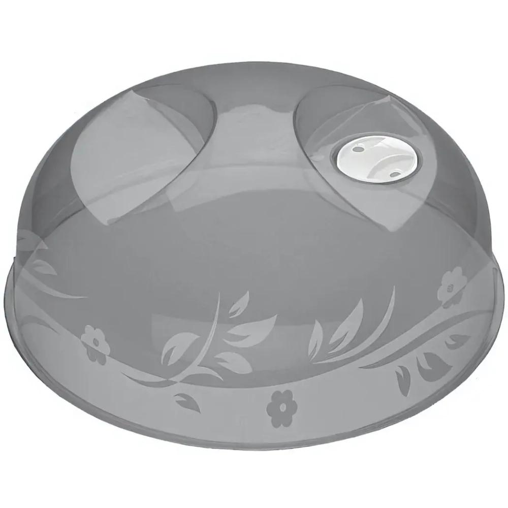 Крышка для хол-ка и свч печи d-23 см черный,цветы