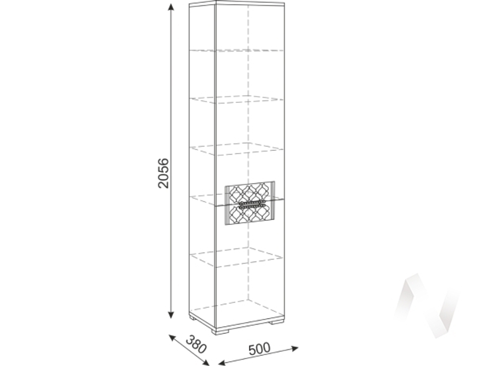 Пенал М12 Гостиная Тиффани (белый текстурный)