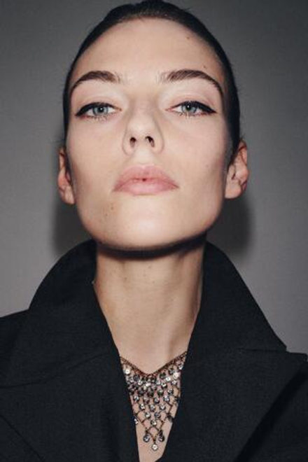 ZARA ОЖЕРЕЛЬЕ «ТРЕУГОЛЬНИК» СО СТРАЗАМИ, ЗОЛОТИСТЫЙ