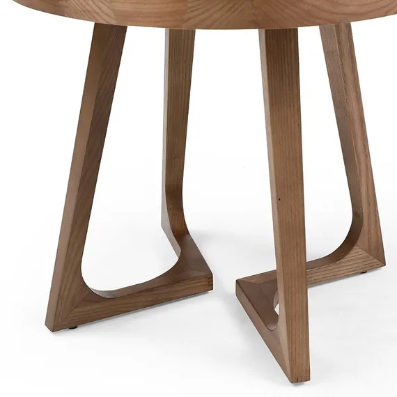 Журнальный столик Vario Ø60х52 см, черная керамика, орех