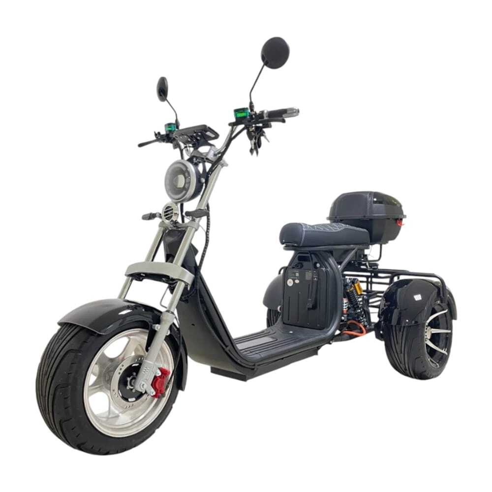 Электроскутер IKINGI X12 Pro TRIKE, трицикл, 3000 Вт, чёрный, 60В, 20Ач