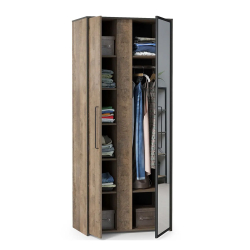 Шкаф с зеркалом Трувор 13.204.01, Дуб Гранж Песочный, Интра