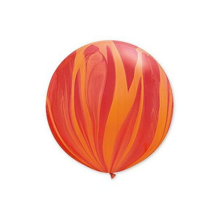 Воздушный шар Супер Агат Red Orange, 60 см