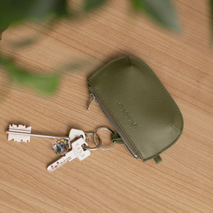 Ключница-кошелек Chatelain из кожи сафьяно, цвета хаки