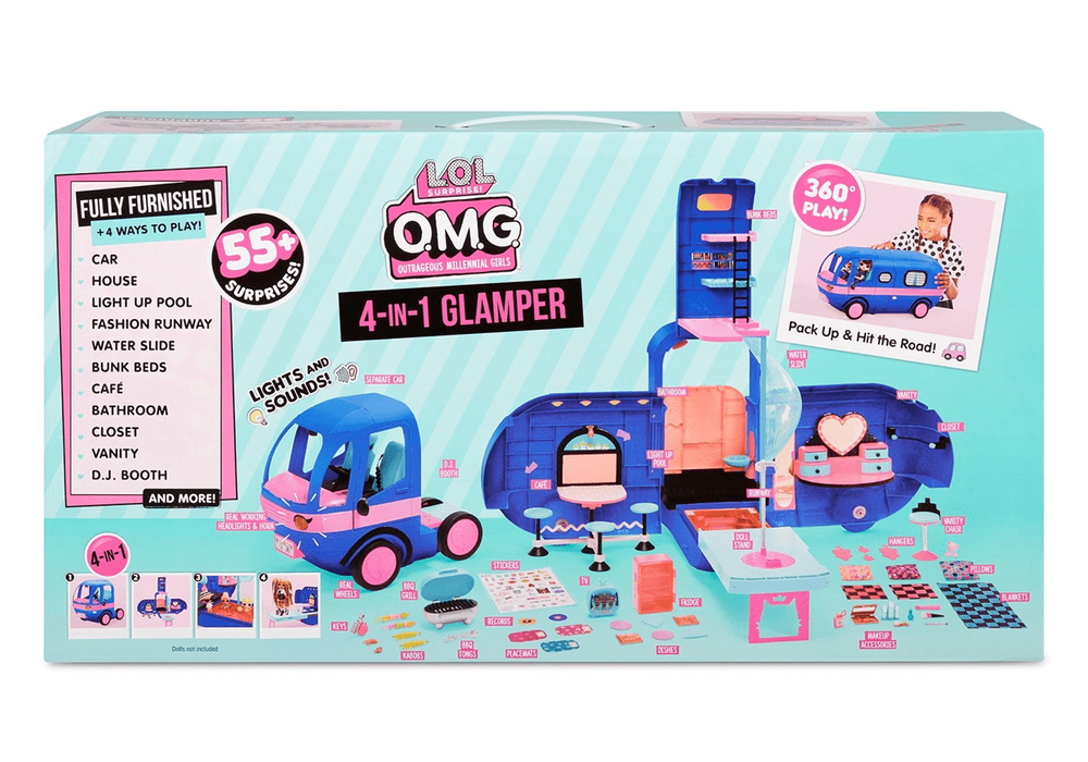 Автобус ЛОЛ Кемпер L.O.L. Surprise OMG Glamper Blue 55 сюрпризов