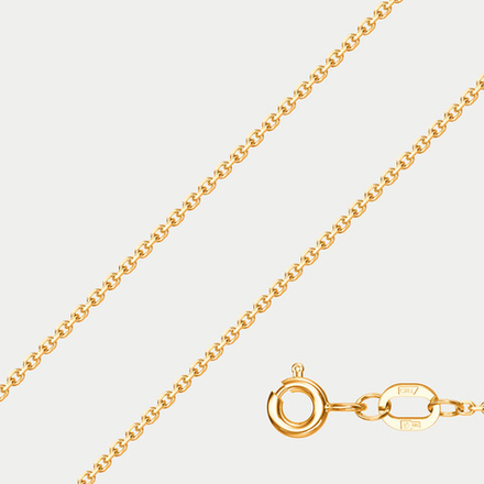 Цепь якорного плетения полновесная без вставок из желтого золота 585 пробы (арт. НЦ 15-053 0.35)