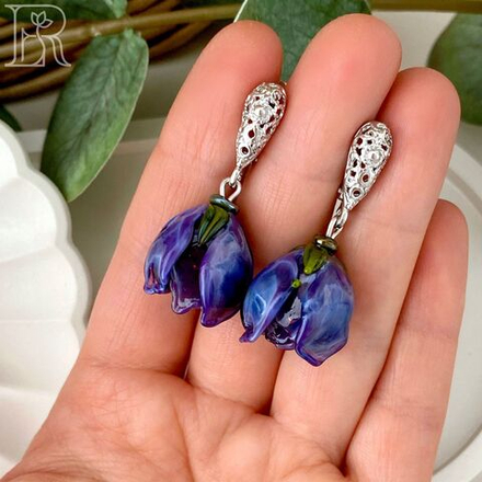 Серьги Крокусы