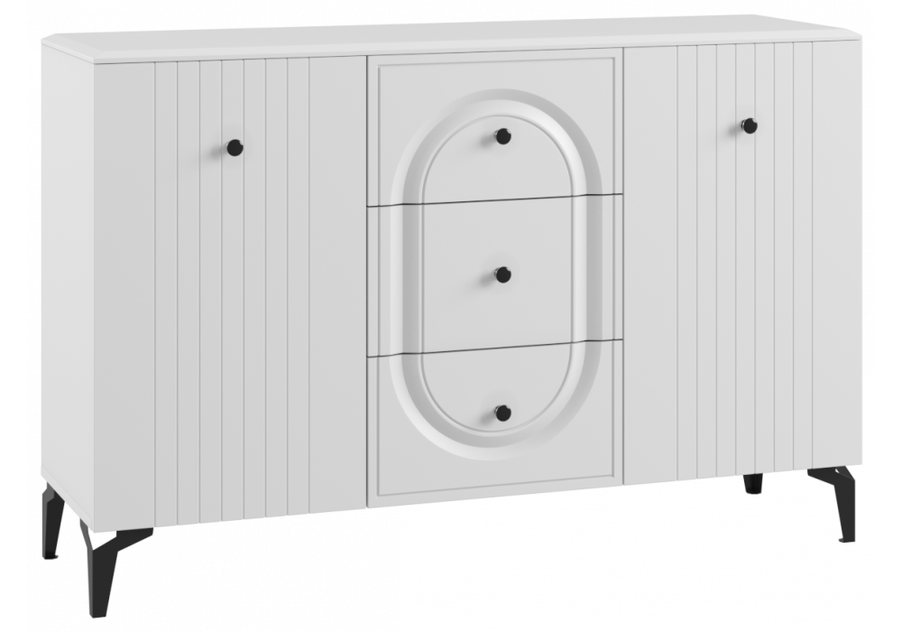 Комод Венеция белый шагрень / белый