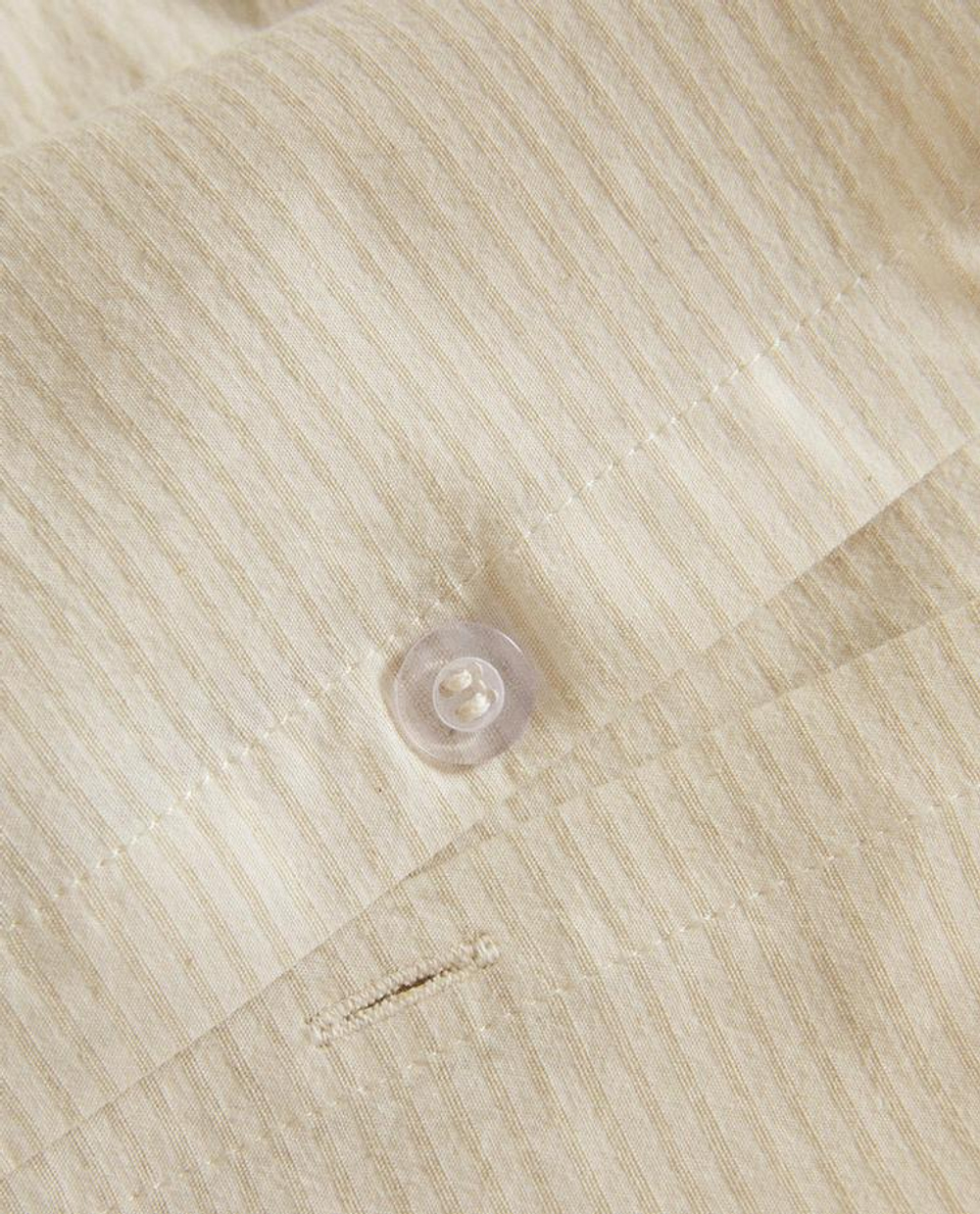 ZARA HOME ХЛОПКОВЫЙ ПОДОДЕЯЛЬНИК В ПОЛОСКУ, БЕЖЕВЫЙ