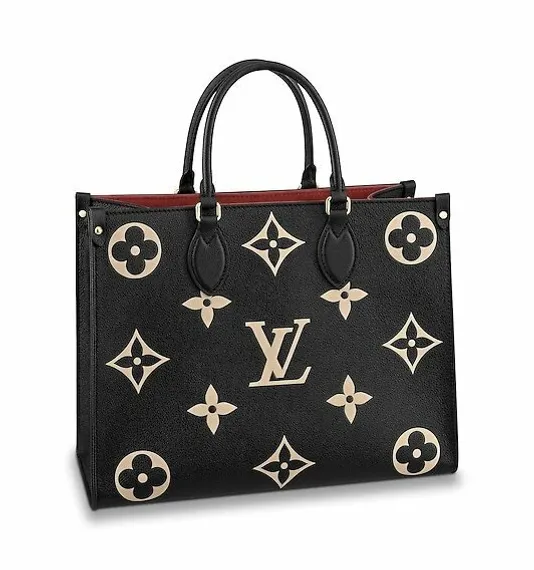 Сумка Louis Vuitton Onthego черный/бежевый