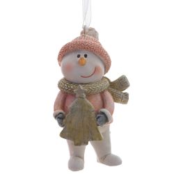 GAEM Изделие декоративное подвесное "Снеговики", L4 W3 H8 см, 3в.