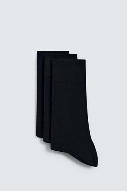 ZARA НАБОР ИЗ ТРЕХ ПАР НОСКОВ, МОРСКОЙ СИНИЙ