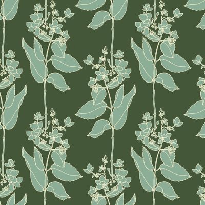 Цветочный узор. зеленый.