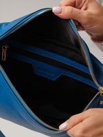 Кожаная сумка Azaro 30808 синяя гуашь