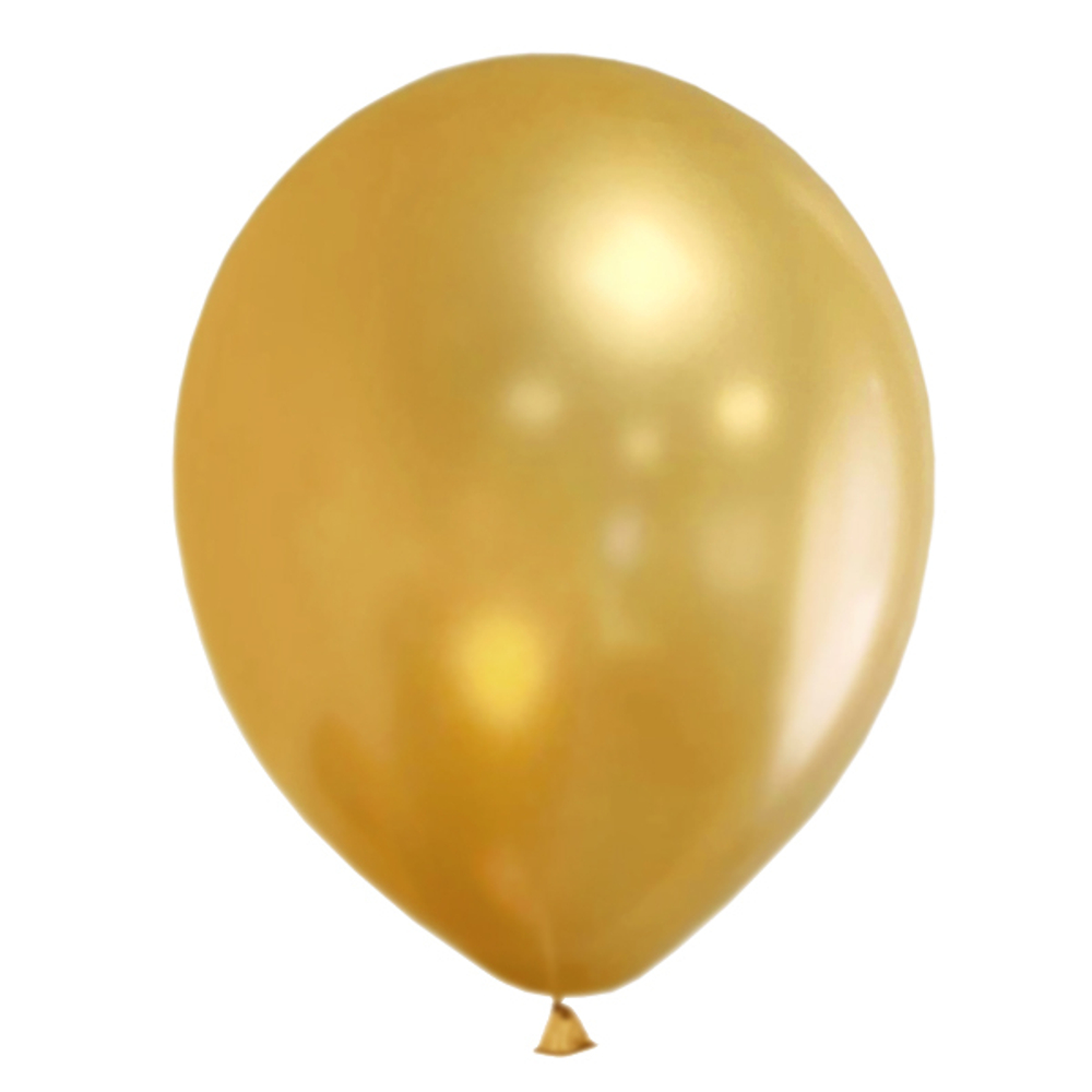 Воздушные шары с гелием и обработкой Металлик Gold Золотой 025 12"/30 см