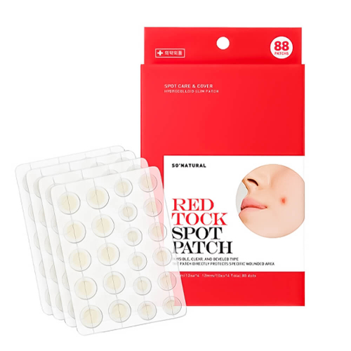 So Natural Red Tock Spot Patch антибактериальные водонепроницаемые патчи от прыщей