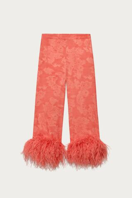 ZARA X MARISA BERENSON БРЮКИ ИЗ ВИСКОЗЫ, КРАСНЫЙ/ОРАНЖЕВЫЙ
