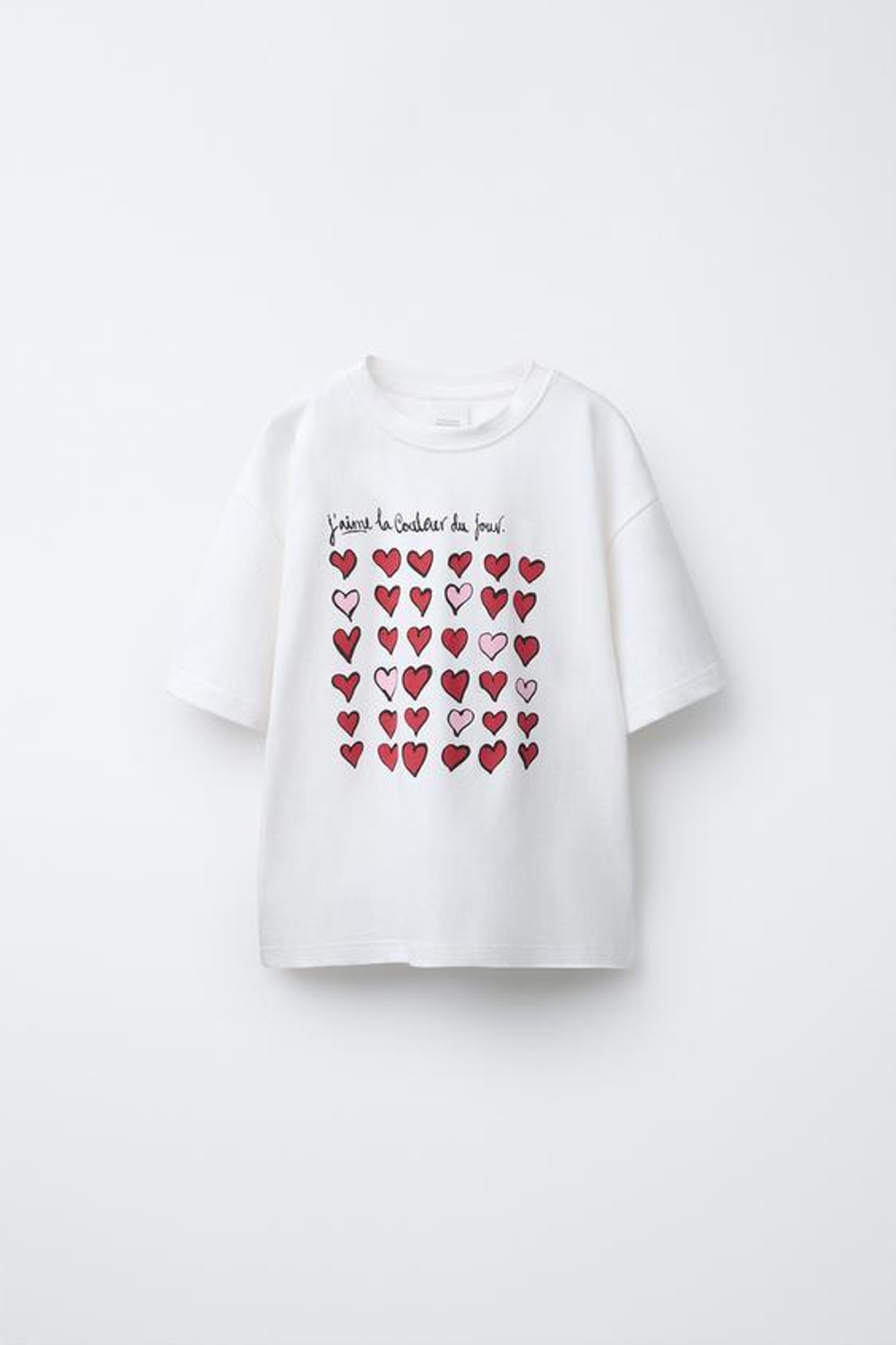 ZARA ФУТБОЛКА С ПРИНТОМ, БЕЛЫЙ