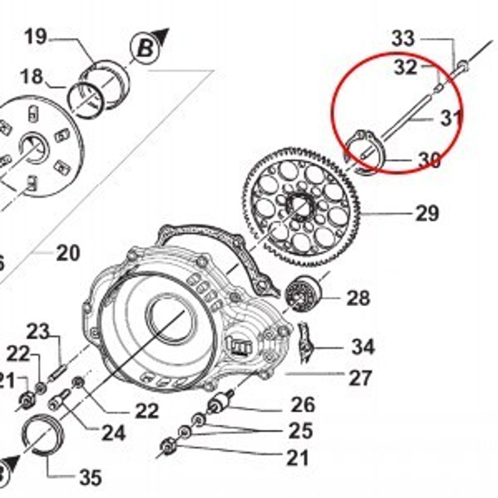 Шток корзины сцепления TM KZ 146.2мм