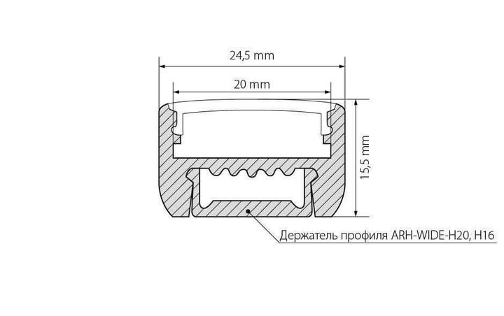 Профиль Arlight ARH-WIDE-H16-2000 ANOD 018816
