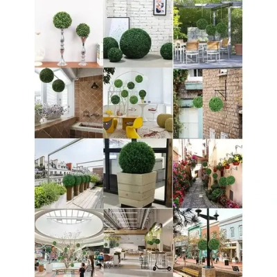 Искусственное растение шар «Самшит» темно-зеленый D-38см Ultramarine