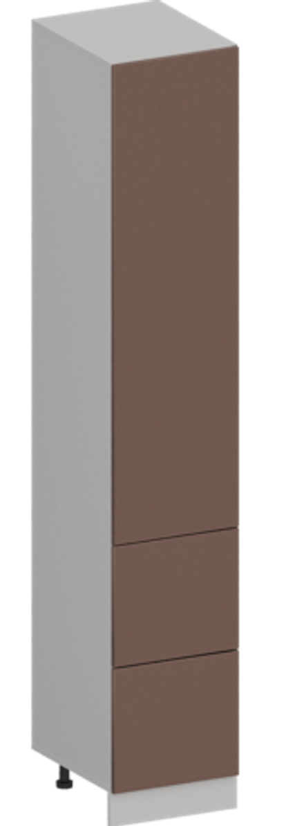 Кухня Модуль ШП2Я 400 Графит / Пудрово-розовый