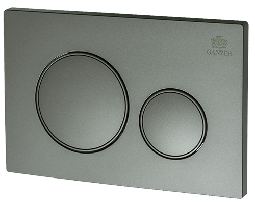 Кнопка для инсталляции СМАРТ,  с КРУГ. клав. (ГРАФИТ)  GANZER  (24/1шт)