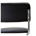 Стул Helmi HL-F07 "Sylwia", каркас металл хром, экокожа, черный, BOX4