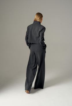 Брюки со складками not simple, серые