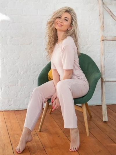 Пижама женская "Монако В.З" брюки (99) пудра