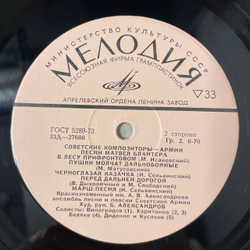 Винтажная виниловая пластинка LP Матвей Блантер, Песни Матвея Блантера (СССР 1970) Советские Композиторы - Армии