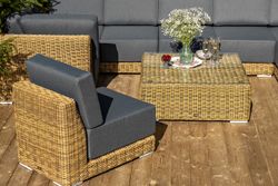 "Капри" трансформирующаяся лаунж-зона из искусственного ротанга, цвет соломенный
