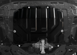 Защита картера и КПП AutoMax для Hyundai ix35 (V - все) 2010-2015/Kia Sportage III (V - все) 2010-2016, сталь 1.4 мм, с крепежом, штампованная, AM.2352.1