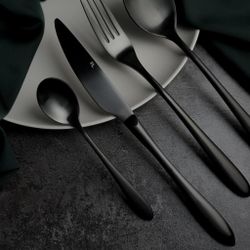 Ложка чайная 14,3 см матовый черный PVD Alessi-Black P.L. [12]