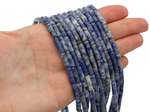 Нить бусин из содалита, трубочки 4х13,5мм